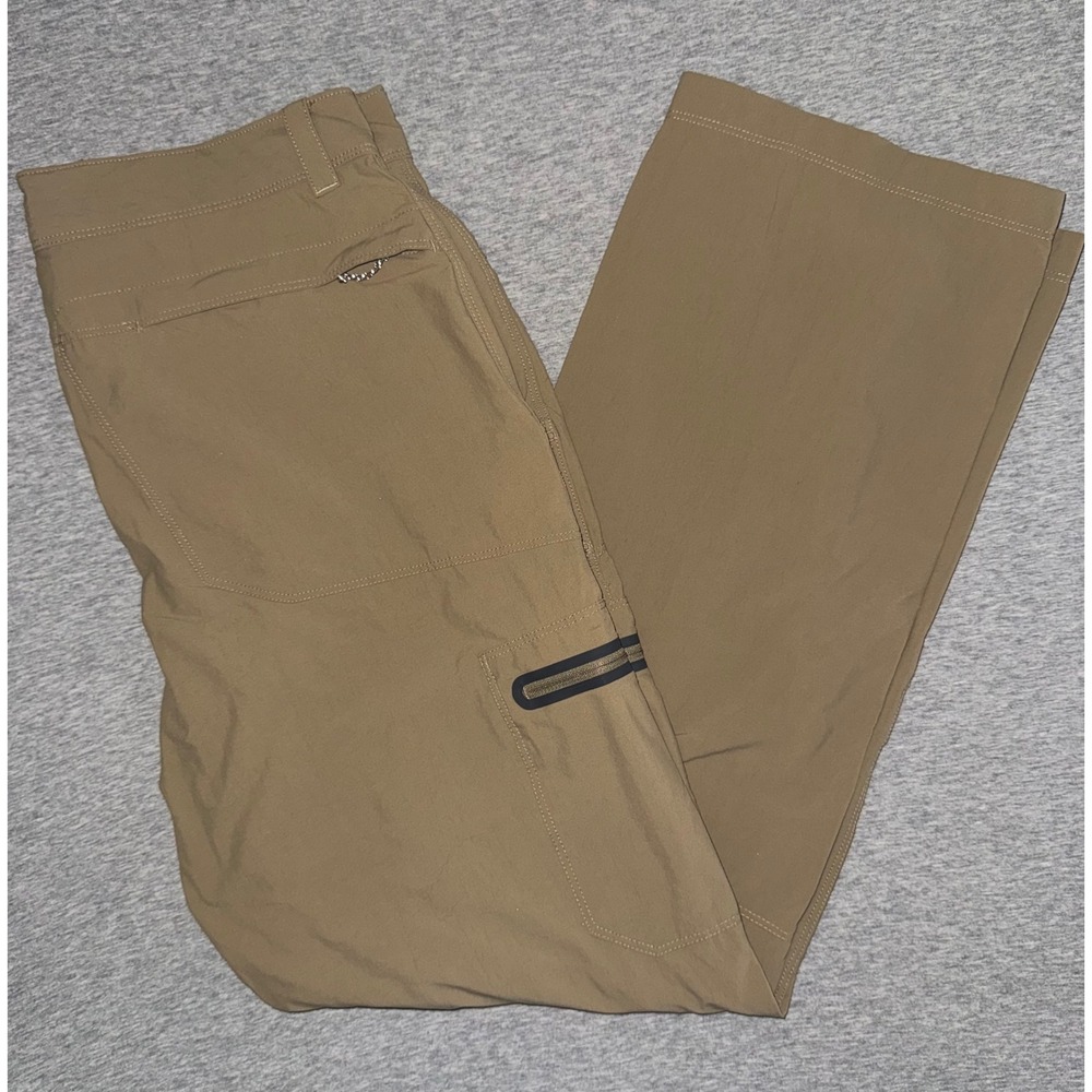 LL Bean Mens Cresta Hiking Pants Size 33x31 Khaki Lightweight Cargo Waterproof